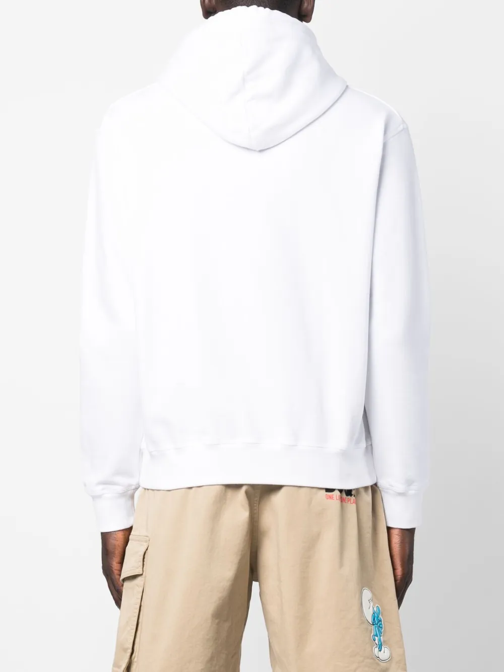 Dsquared2 Slogan-print Cotton Hoodie In Weiss