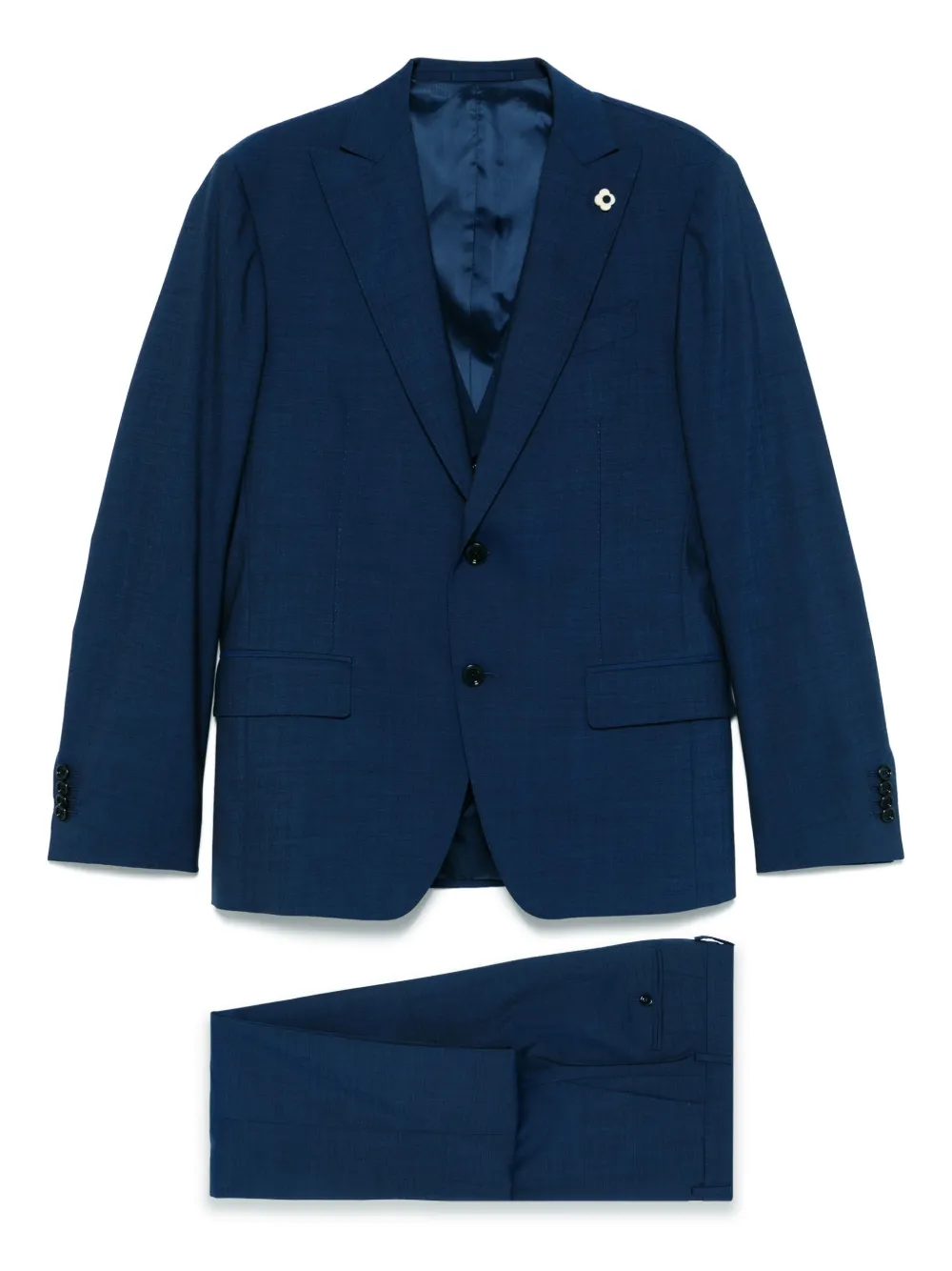 Lardini brooch-detail suit | Blue | Image 1