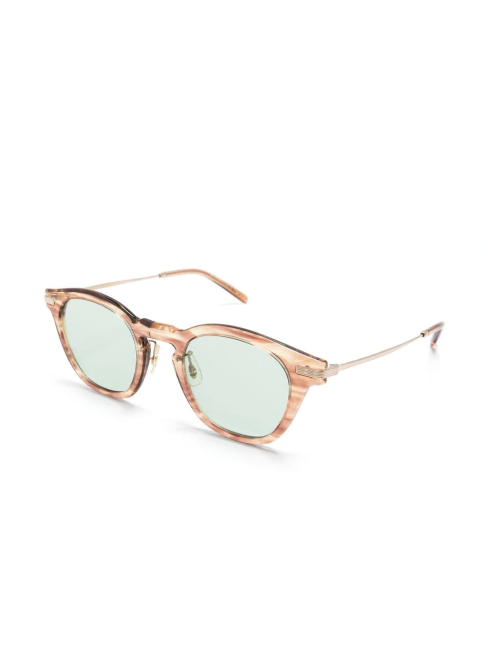 Oliver Peoples Len zonnebril met rond montuur - Bruin