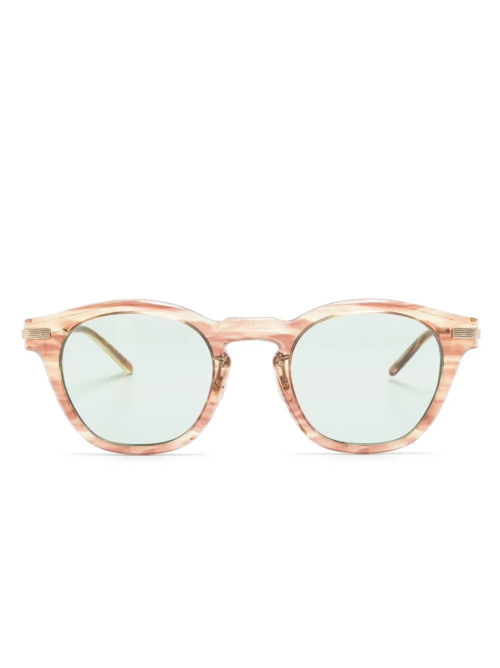 Oliver Peoples Len zonnebril met rond montuur Bruin