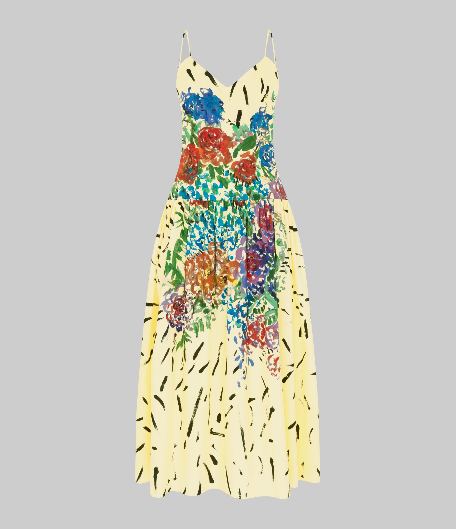 Positano Painted By Cami Gathered Dress | Christopher Kane