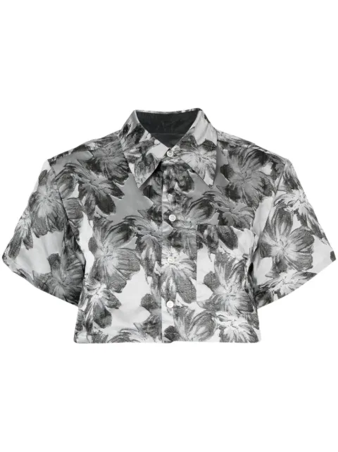 Toga floral-print cropped shirt