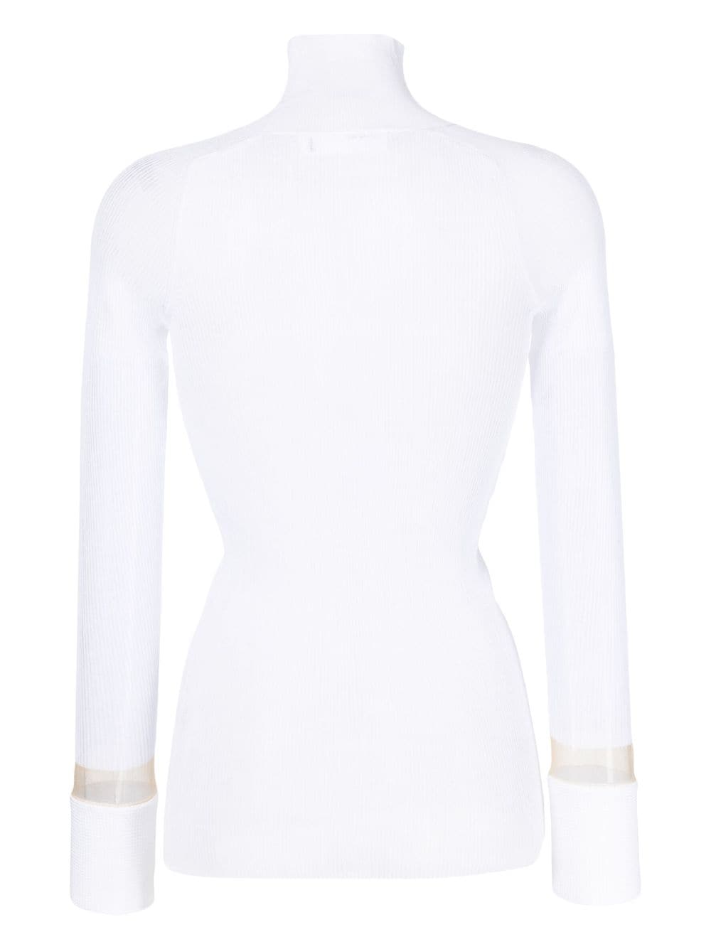 Shop Toga High-neck Knitted Top In White