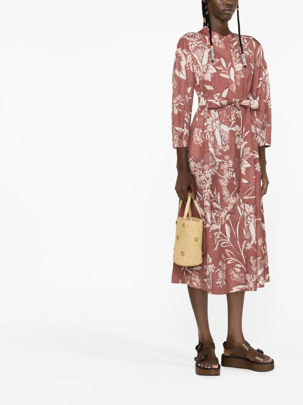 'S Max Mara Blousejurk met bloemenprint - Roze