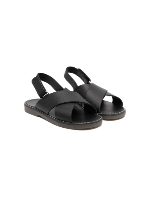 BabyWalker crossover-strap leather sandals