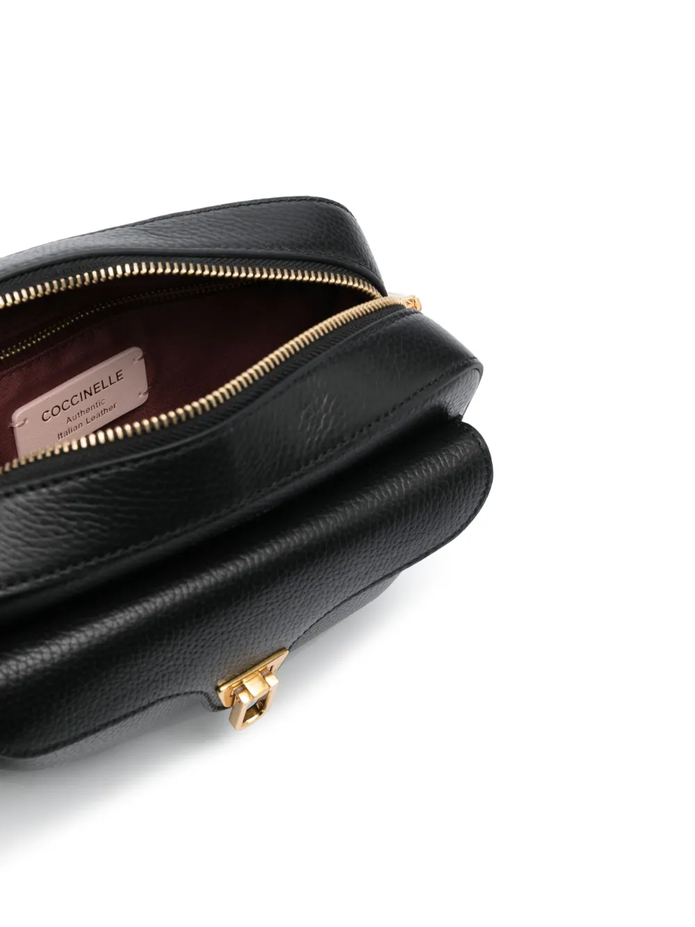 Coccinelle Beat Soft Leather Crossbody Bag In Black