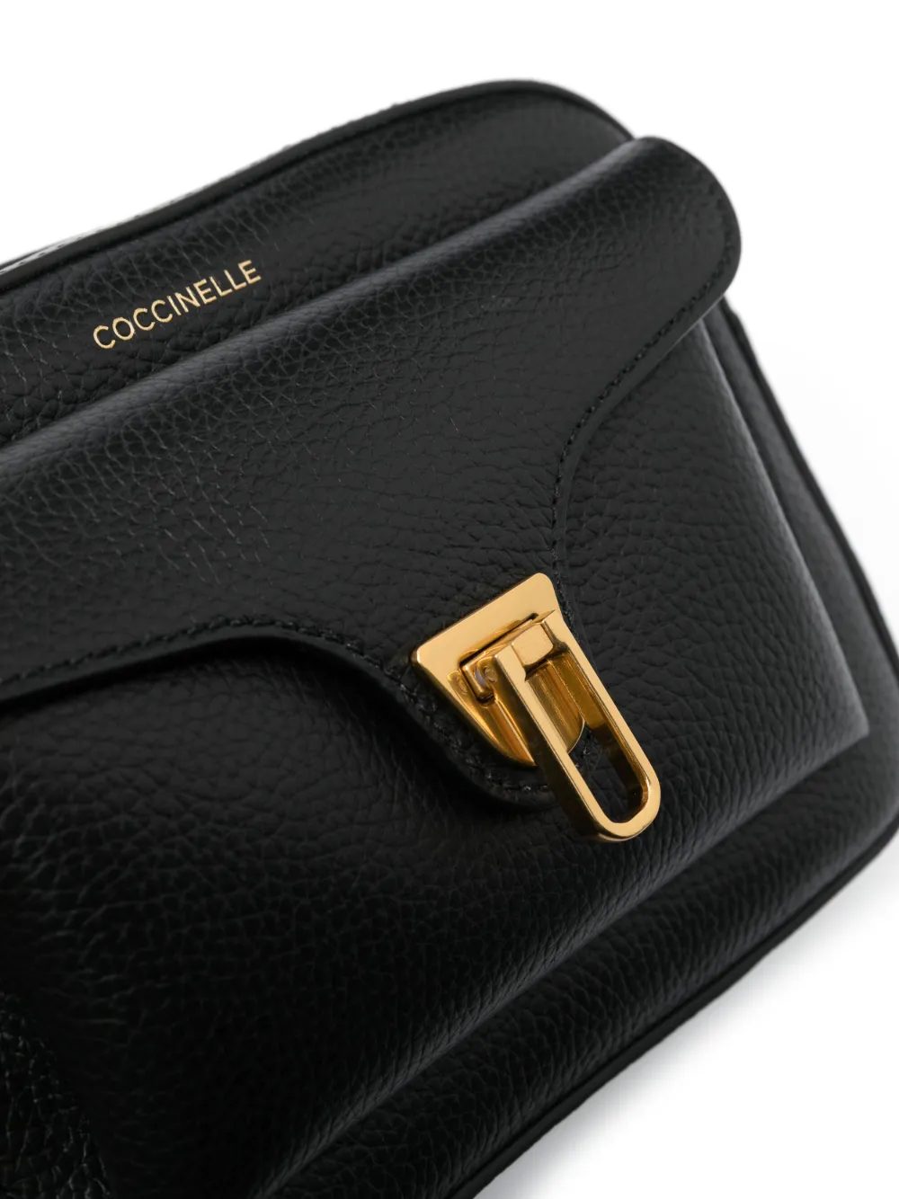 Coccinelle Beat Soft Leather Crossbody Bag In Black