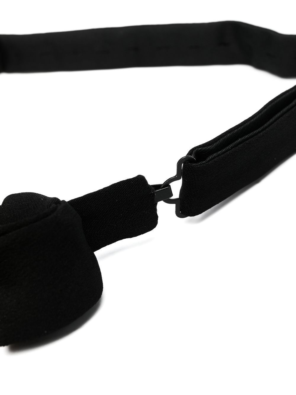 Shop Gucci Textured-finish Silk Bow Tie In Black