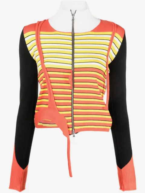 Ottolinger asymmetric stripe-pattern cardigan