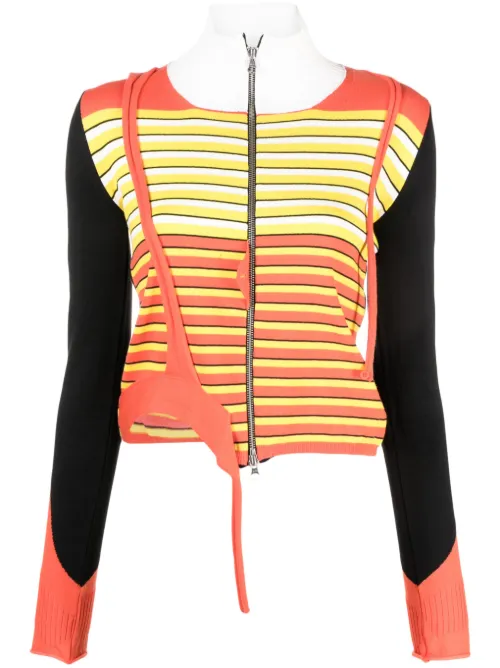 Cardigan asymétrique à rayures - Ottolinger - Modalova