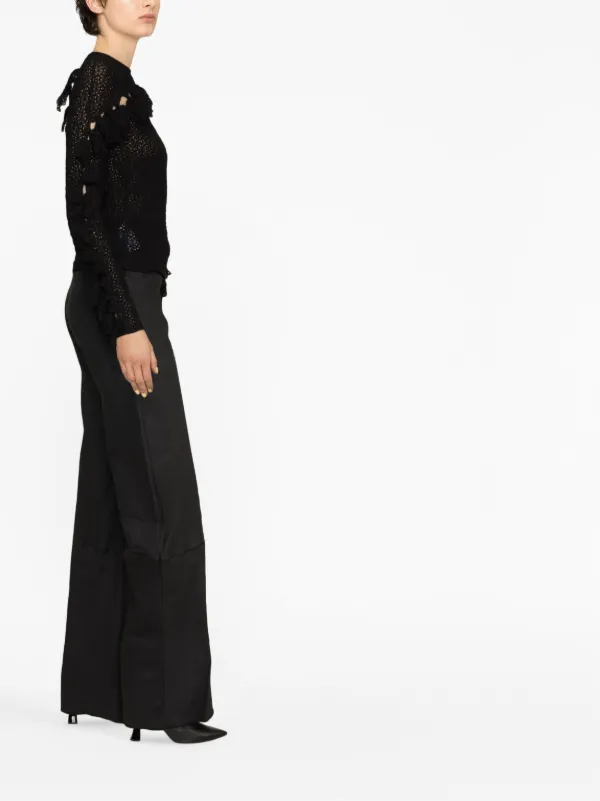 Eckhaus Latta knot-detailing semi-sheer Top | Black | FARFETCH
