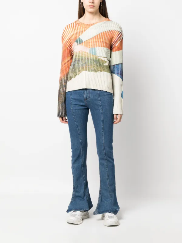 Eckhaus Latta グラフィック プルオーバー | オレンジ | FARFETCH JP