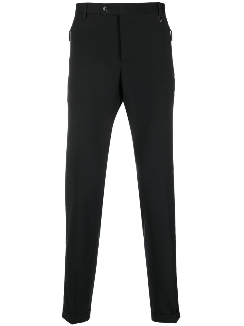 Costume National Contemporary Slim-fit Belt-loop Trousers In Black