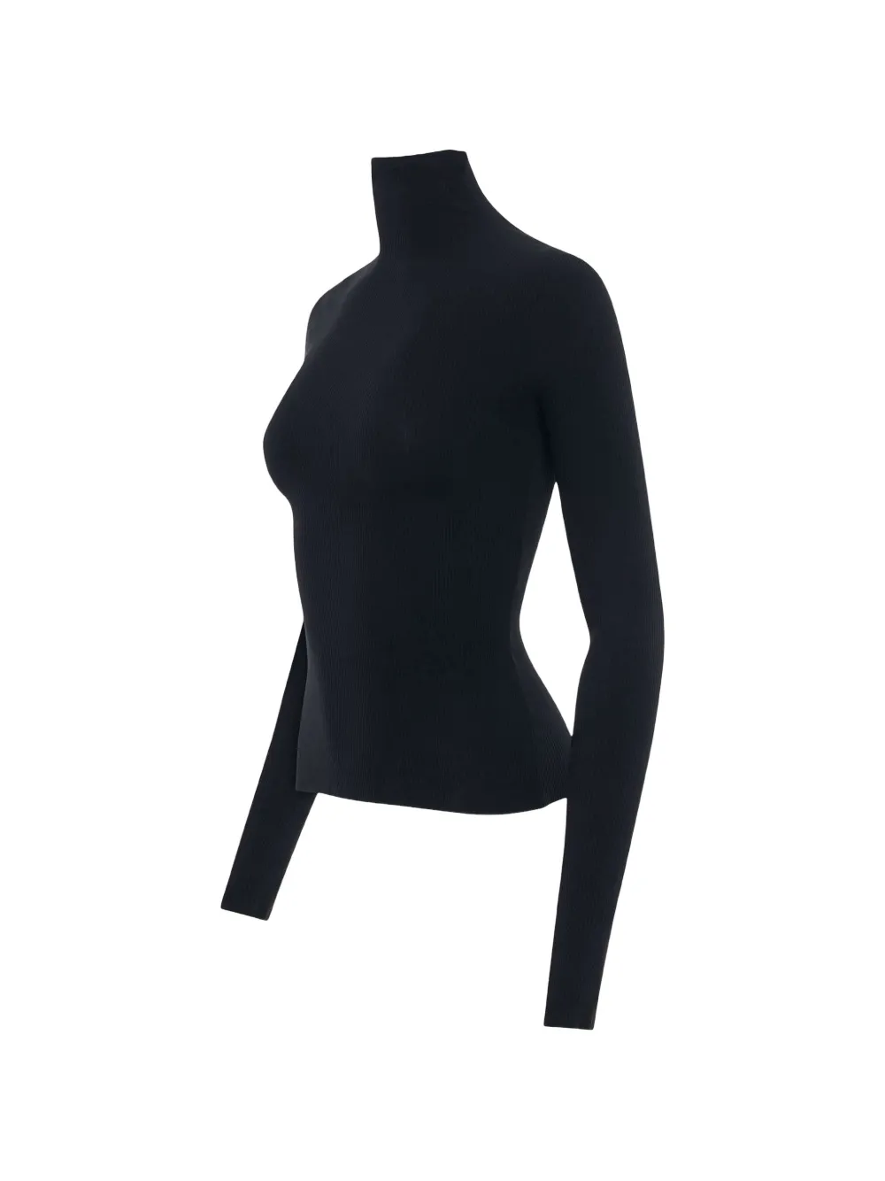 Balenciaga Ribbed-knit Roll-neck Sweater in Black, view 3