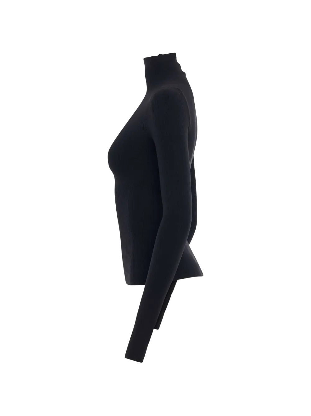 Balenciaga Ribbed-knit Roll-neck Sweater in Black, view 4