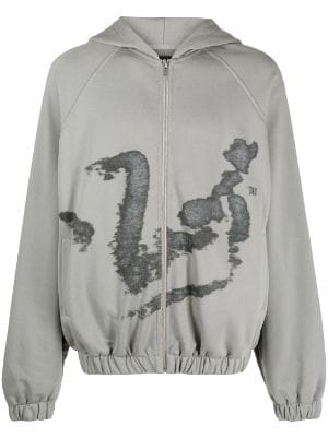 MISBHV monogram-print zip-up Sports Jacket - Farfetch