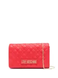 Love Moschino diamond-quilted crossbody bag - Red