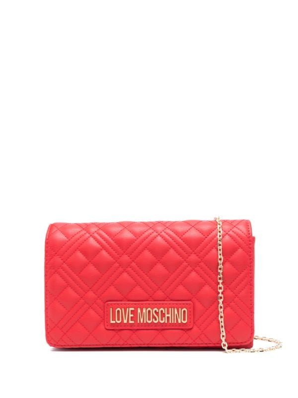 Red quilted clearance purse