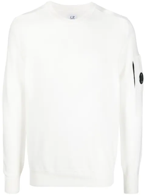 Lens-detail crew-neck jumper