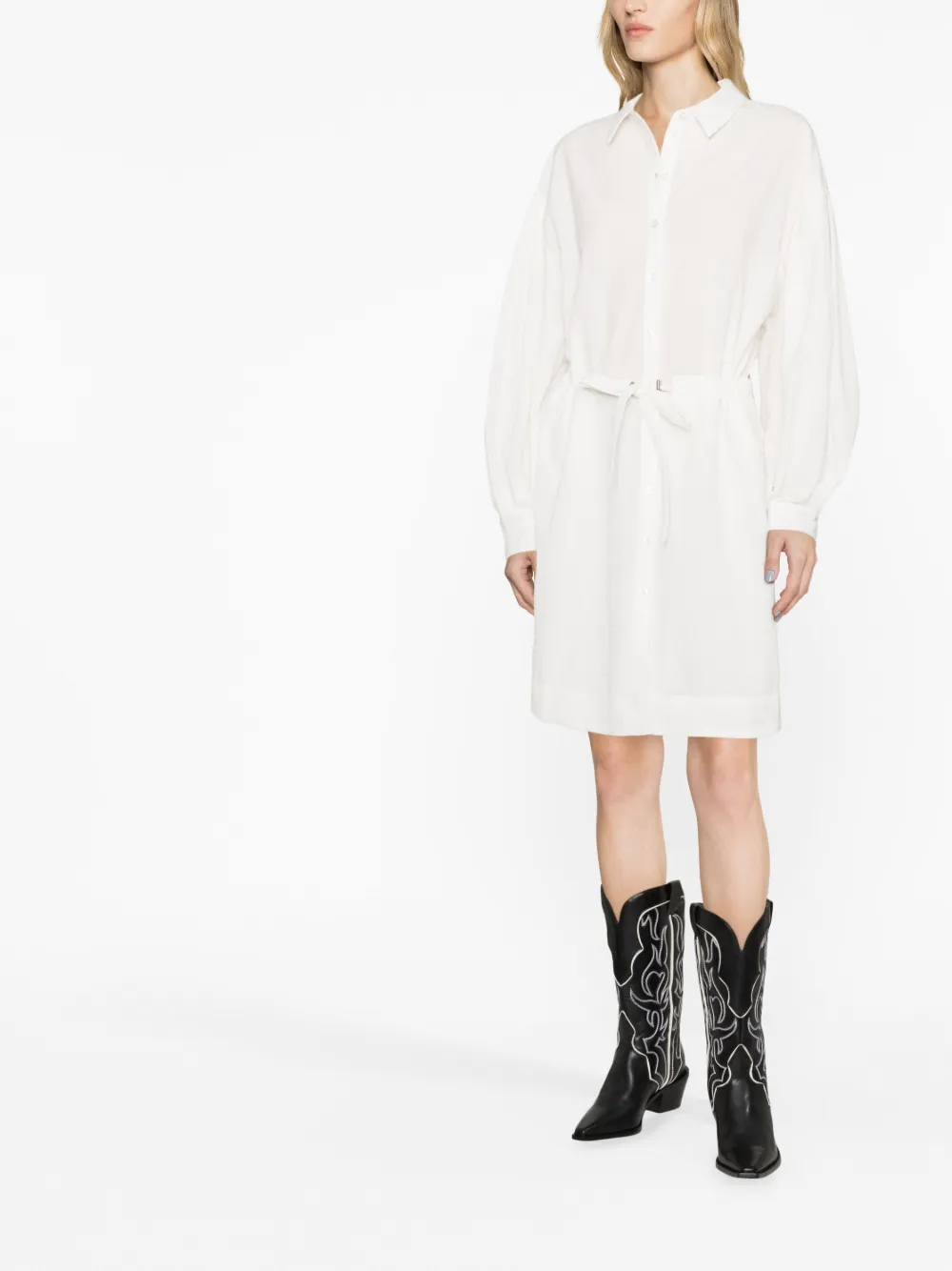 Essentiel Antwerp Blousejurk met lange mouwen - Wit