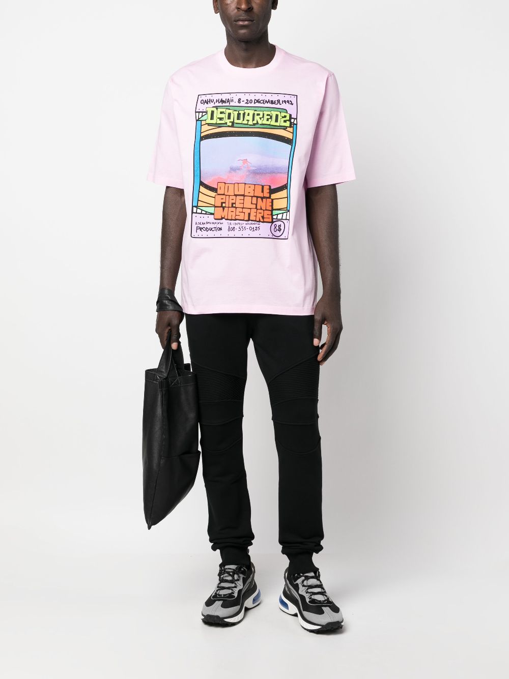 Dsquared2 T-shirt met print - Roze