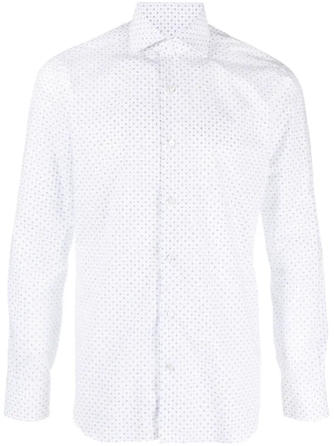 Barba polka dot print shirt
