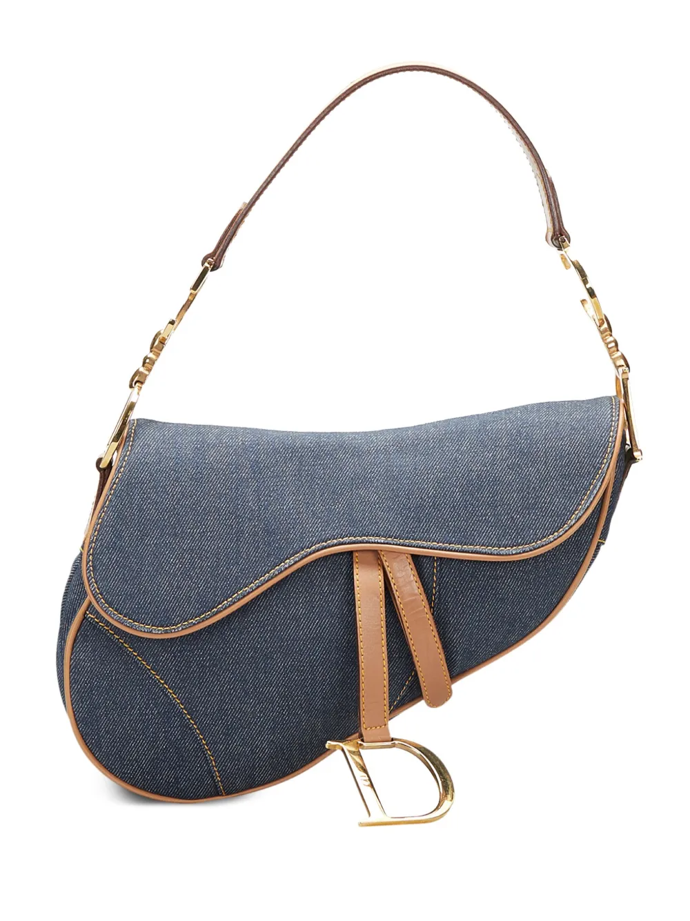 Christian Dior preowned Denim Saddle Shoulder Bag Farfetch