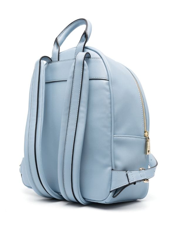 Baby blue leather backpack best sale