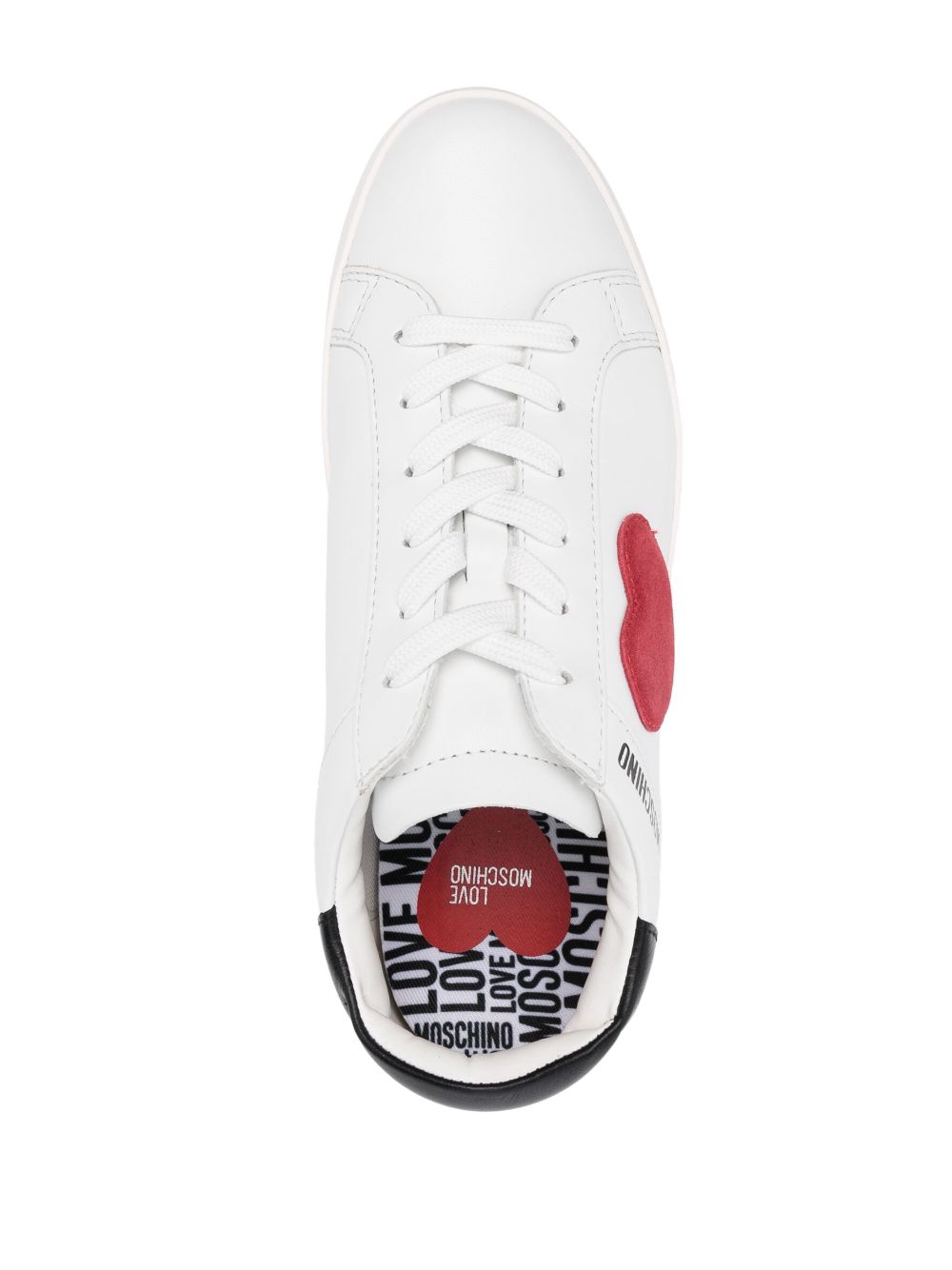 Love Moschino heart-appliqué Leather Sneakers - Farfetch