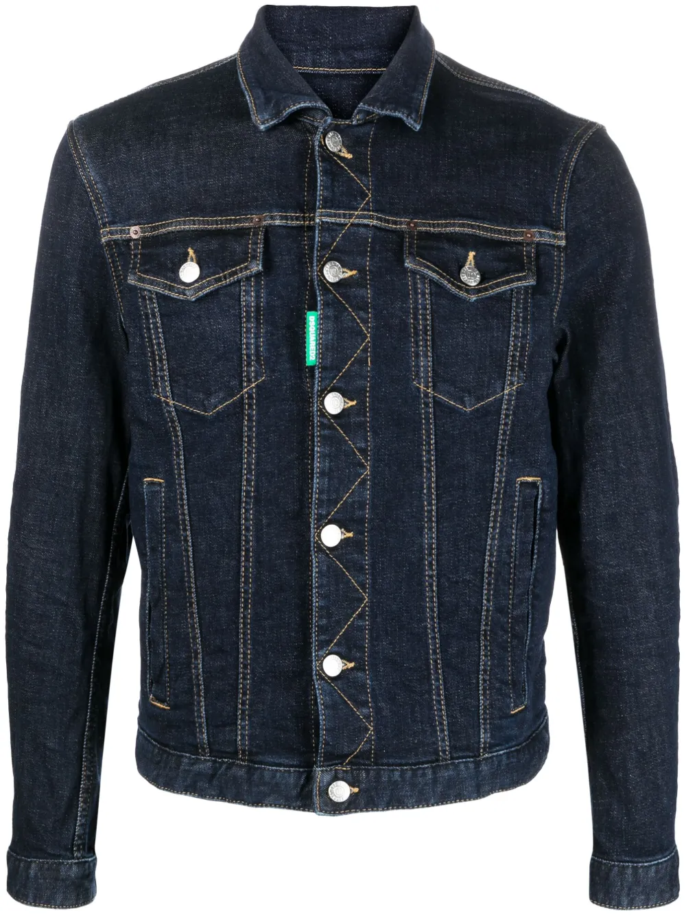 Dsquared2 Jeansjacke Mit Slogan-stickerei In Blue