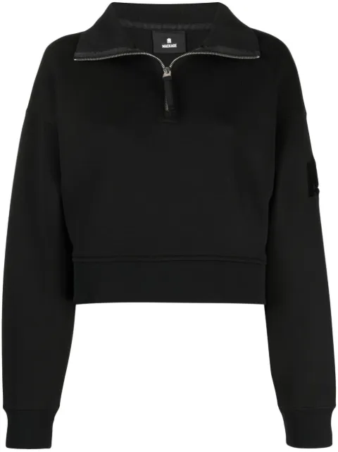 half-zip cotton-blend sweatshirt