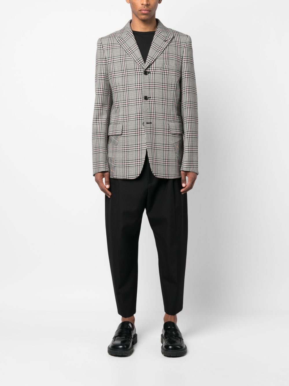 Comme Des Garçons Homme Plus Patchwork Detailing Checked Blazer - Farfetch