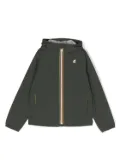 K Way Kids logo-patch zip-up jacket - Green