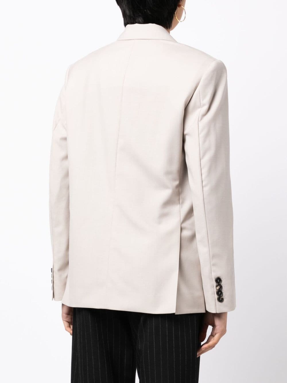 Shop Low Classic Double-breasted Wool Blazer In Neutrals