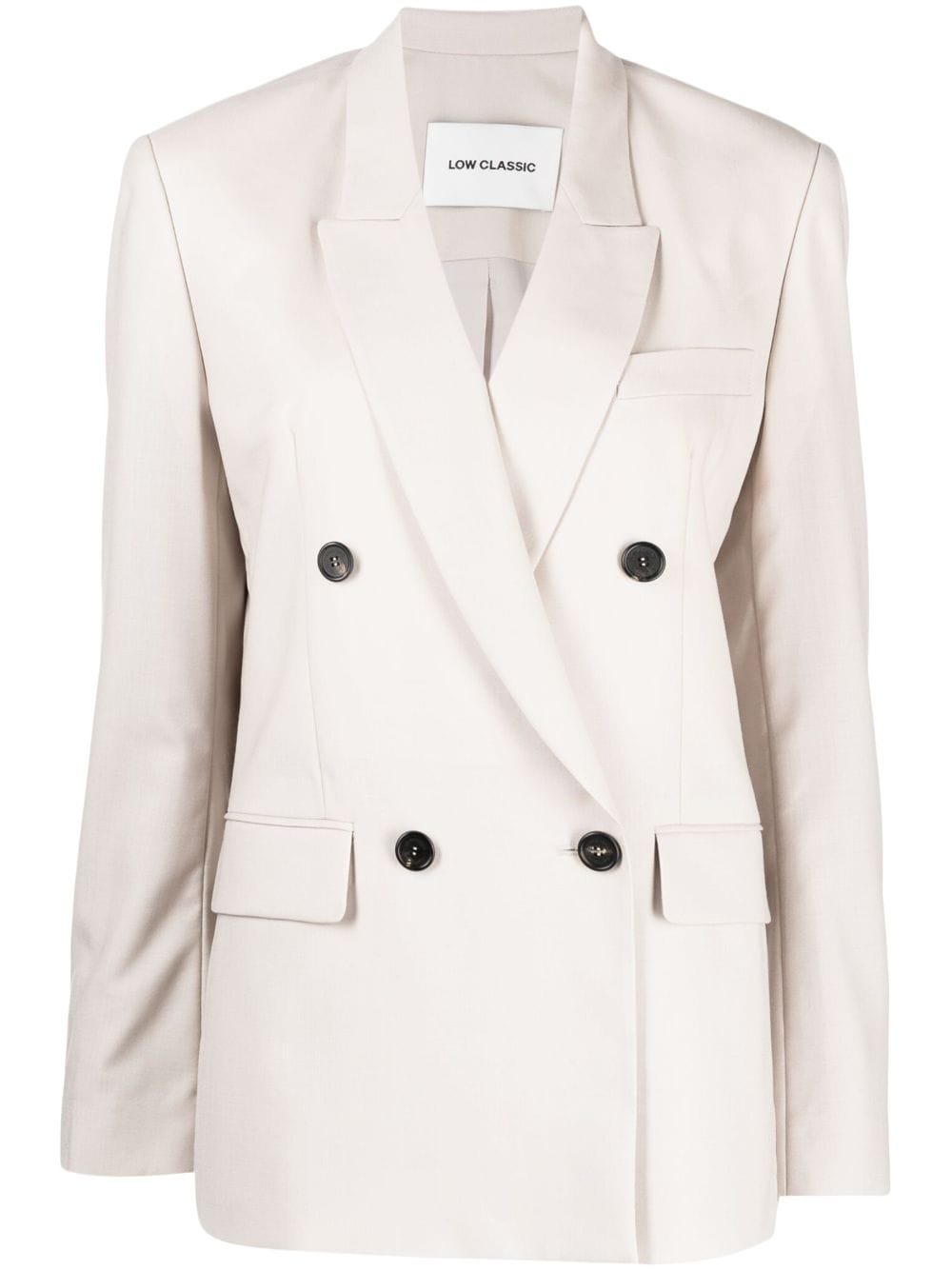 Low Classic Double-breasted Blazer In Neutrals