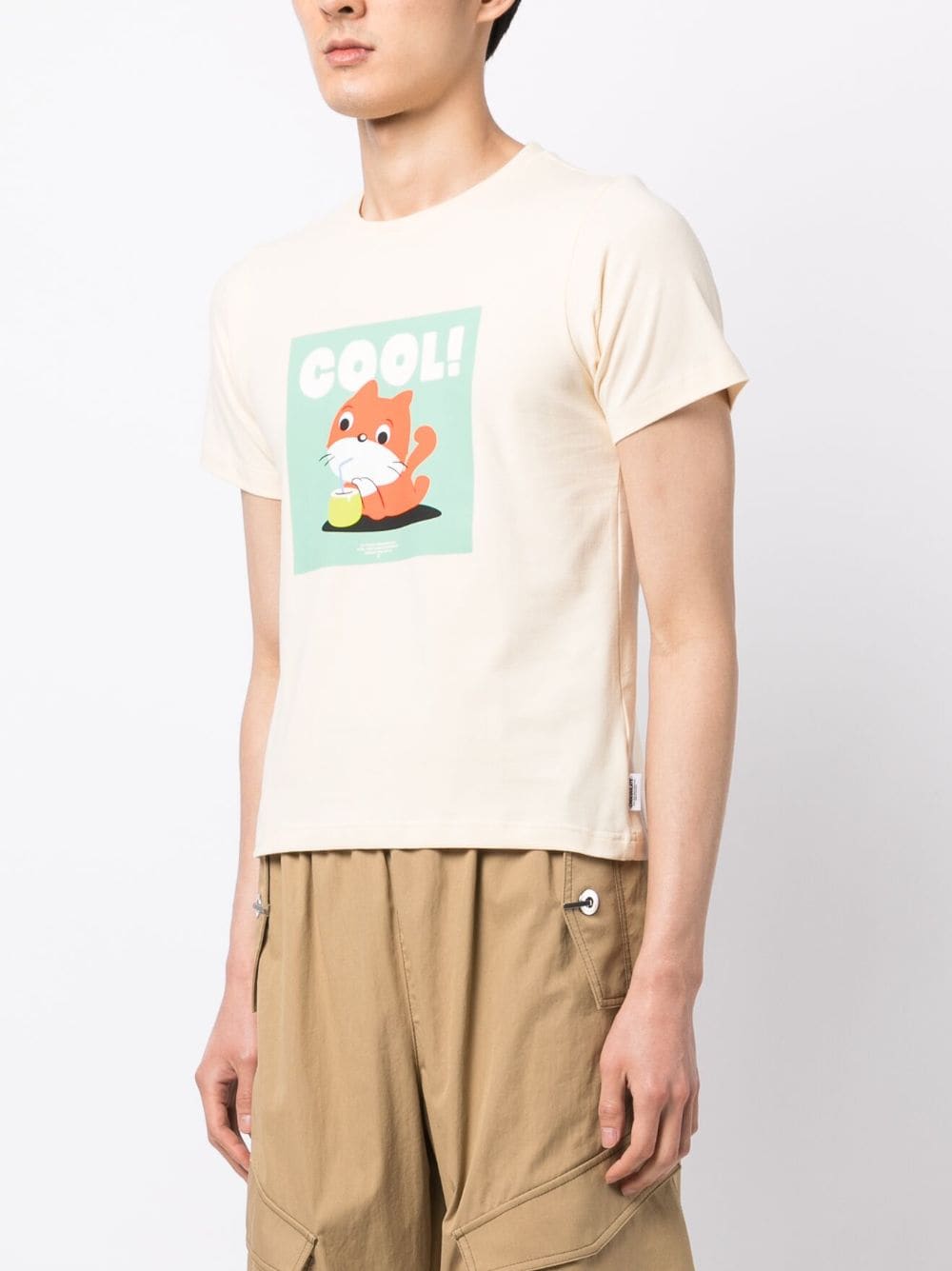 Shop Chocoolate Graphic-print Crew-neck T-shirt In Neutrals