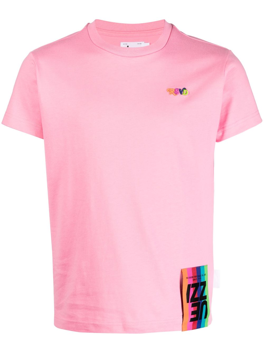 Izzue Logo-patch Cotton T-shirt In Pink