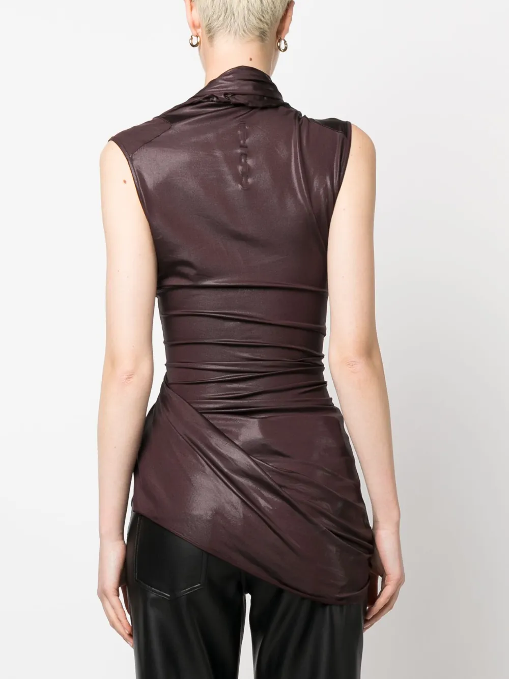Rick Owens Lilies asymmetric draped sleeveless top | Smart Closet