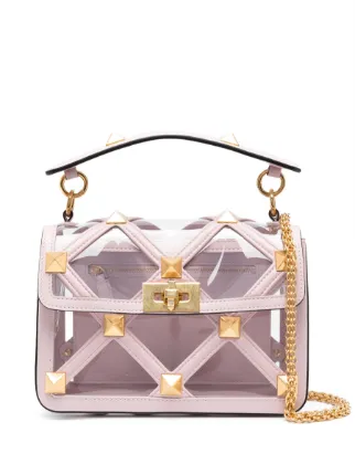 Valentino Garavani ローマンスタッズ ショルダーバッグ M | ピンク