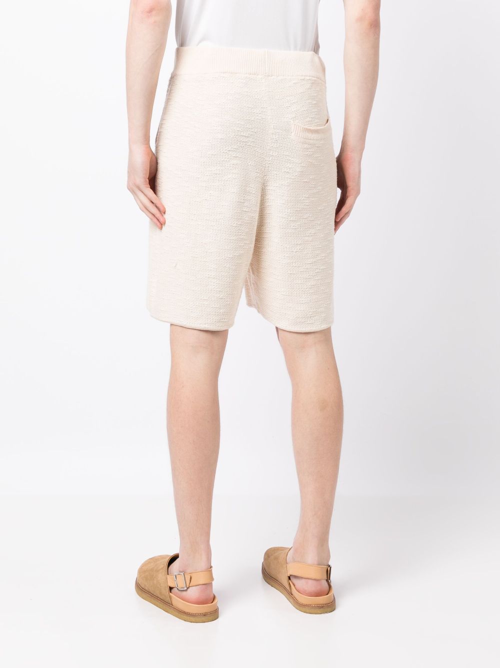Shop Five Cm Knitted Cotton Track Shorts In White