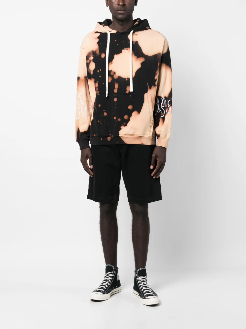 Vision Of Super Hoodie met tie-dye print - Zwart