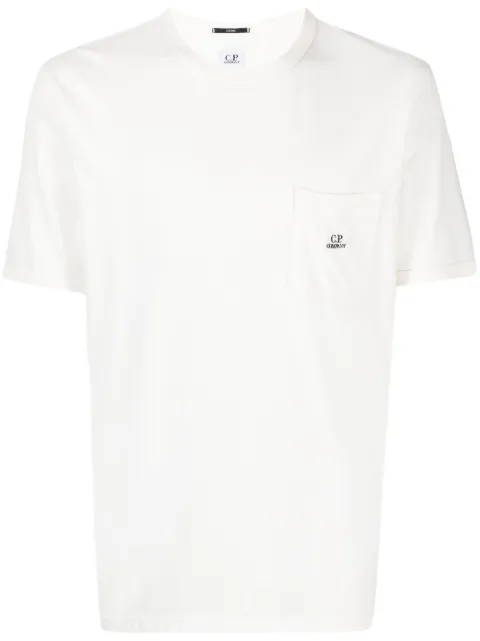C.P. Company playera con logo estampado