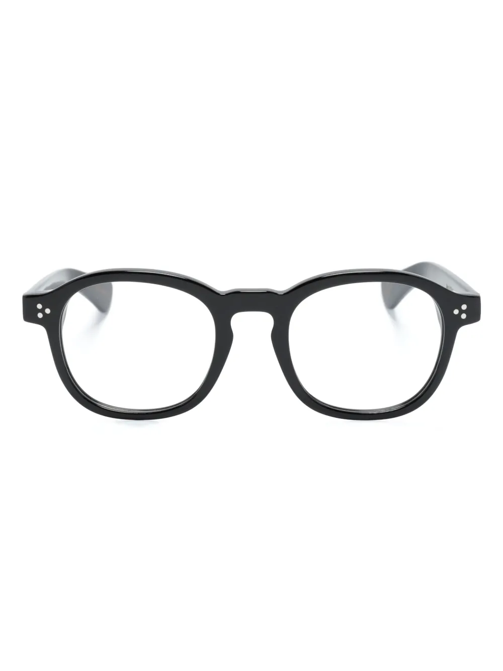 Lesca Round-frame Optical Glasses In Black