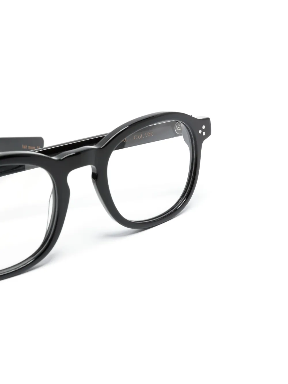 Lesca Round-frame Optical Glasses In Black