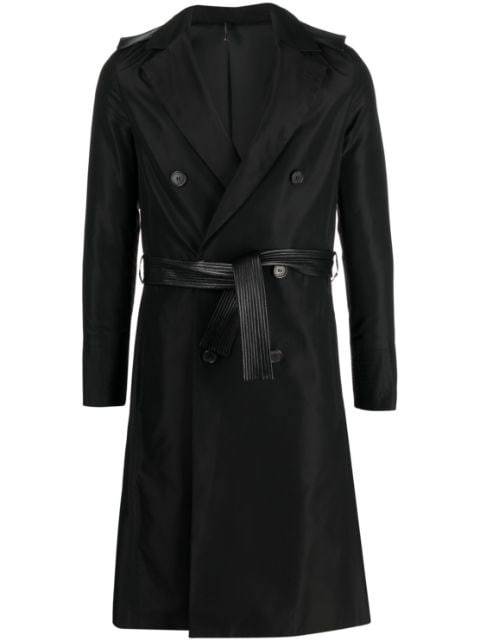 Christian Dior - 2000s pre-owned double-breasted silk trench coat