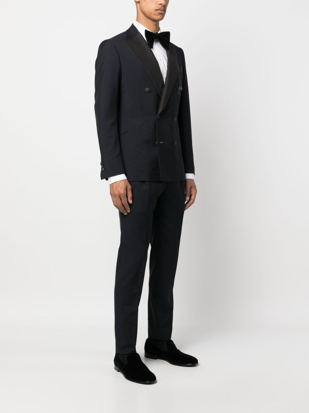 MAURIZIO MIRI DOUBLE-BREASTED MOHAIR-WOOL-BLEND SUIT 