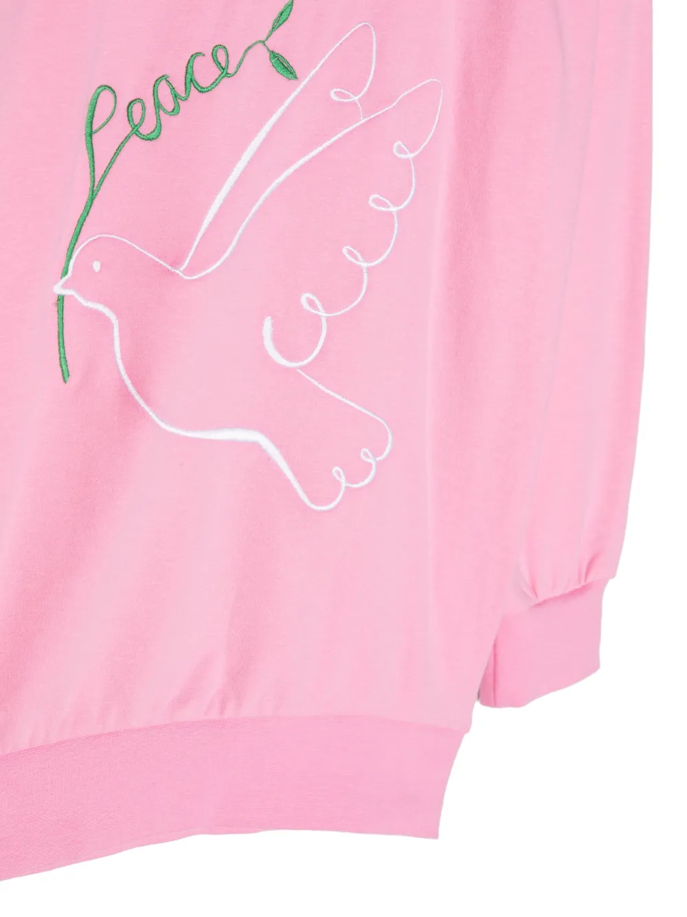 Wauw Capow By Bangbang Peace Out Stretch Organic-cotton Sweatshirt In Pink