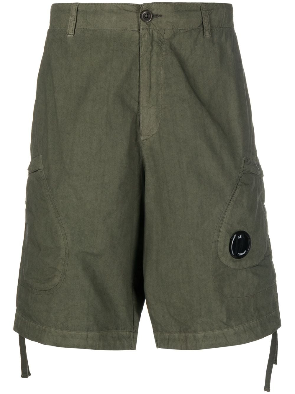 C.p. Company Multi-pocket Cotton Bermuda Shorts In Burnt Olive