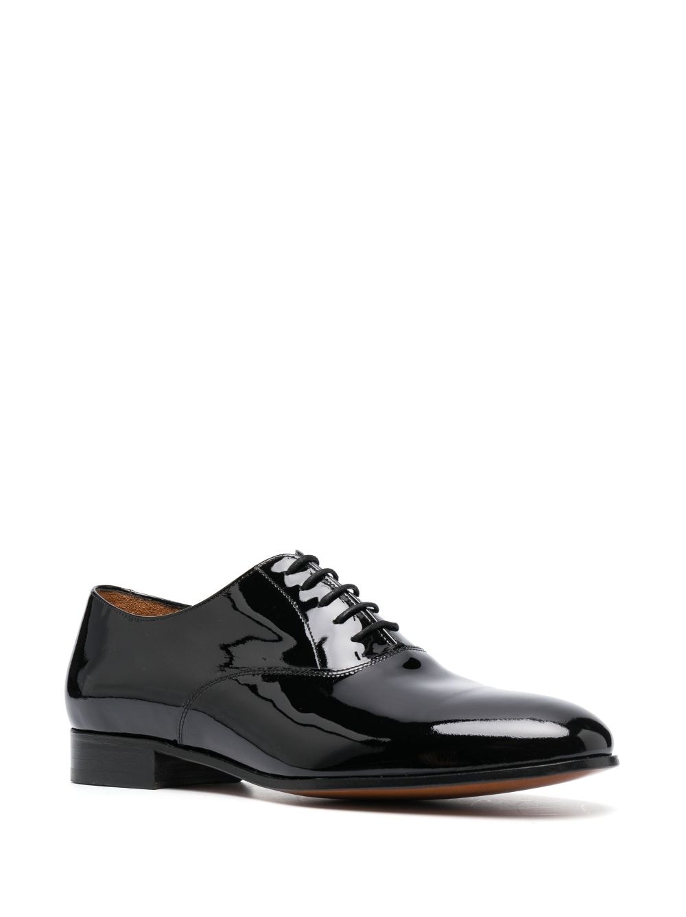 Shop Fursac High-shine Leather Derby Shoes In Black