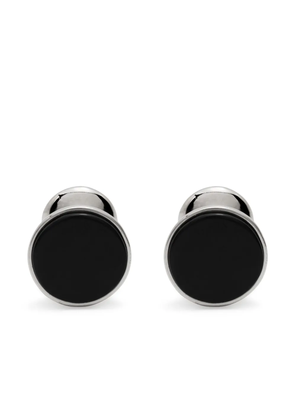 Fursac Engraved-logo Polished Cufflinks In Silver